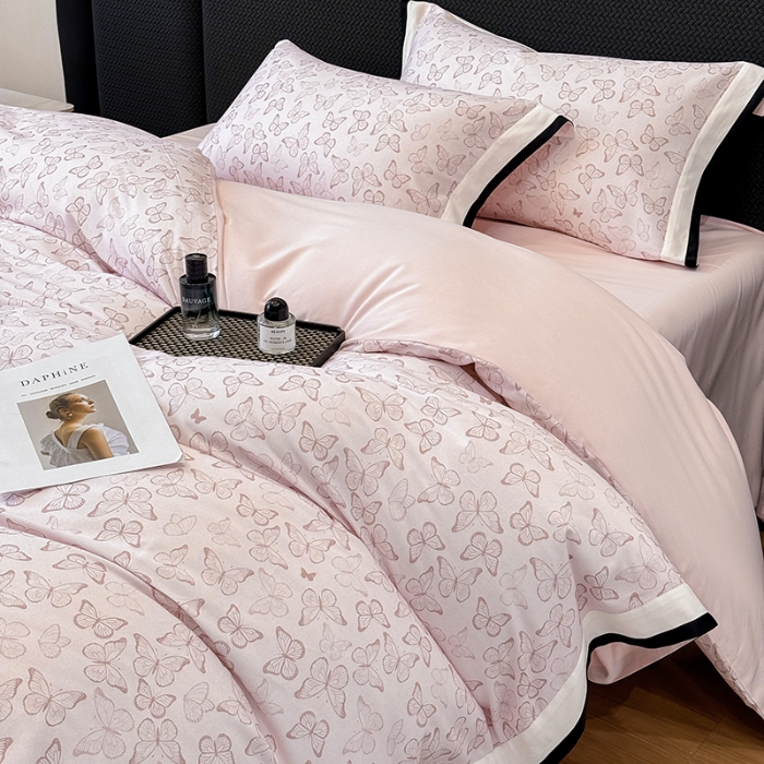 91家纺网 家纺一手货源 找家纺 （总）高档礼盒装超细旦超柔长绒棉磨毛刺绣四件套秋冬加厚100%纯棉全棉床品