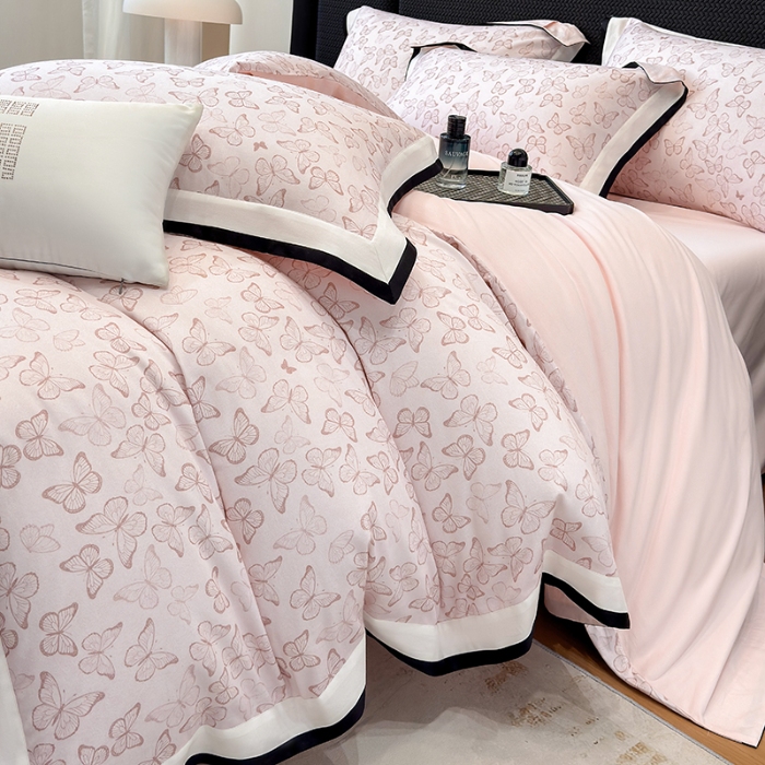 91家纺网 家纺一手货源 找家纺 （总）高档礼盒装超细旦超柔长绒棉磨毛刺绣四件套秋冬加厚100%纯棉全棉床品