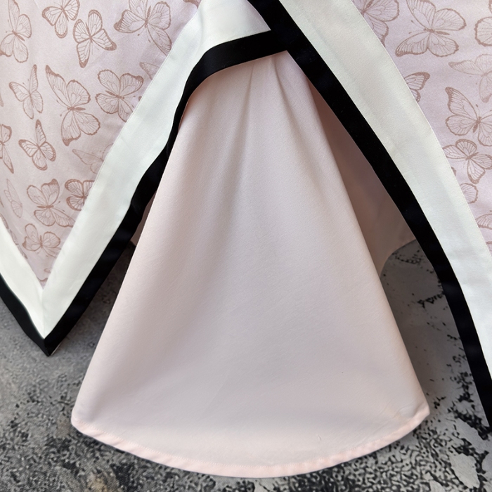 91家纺网 家纺一手货源 找家纺 高档礼盒装超细旦超柔长绒棉磨毛刺绣四件套秋冬加厚100%纯棉全棉床品 藕粉-安缦-A类超细旦长绒棉加厚磨毛