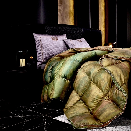 91家纺网 家纺一手货源 找家纺 （总）抗日家纺 专版花型高密度超柔数码印花单层立体防绒羽绒被壳