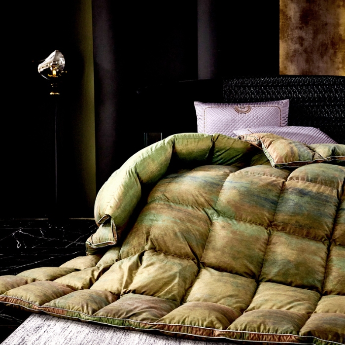 91家纺网 家纺一手货源 找家纺 抗日家纺 专版花型高密度超柔数码印花单层立体防绒羽绒被壳 冰岛之恋