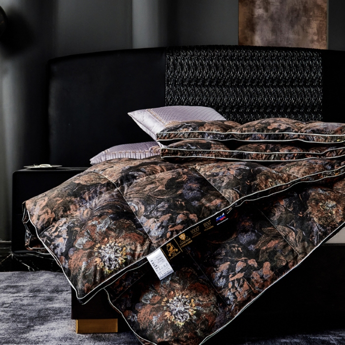 91家纺网 家纺一手货源 找家纺 抗日家纺 专版花型高密度超柔数码印花单层立体防绒羽绒被壳 塞纳河畔