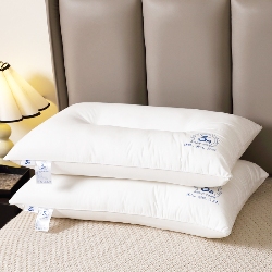 91家纺网 家纺一手货源 找家纺 全棉羽丝枕 羽丝绒枕芯 三防枕芯 全棉羽丝护颈枕 全棉枕芯 中高枕,全棉三防羽丝枕