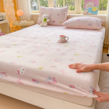 91家纺网 家纺一手货源 找家纺 （总）梦舒阳家纺 2026新品牛奶绒单床笠单被套床笠三件套软fufu牛奶绒单品