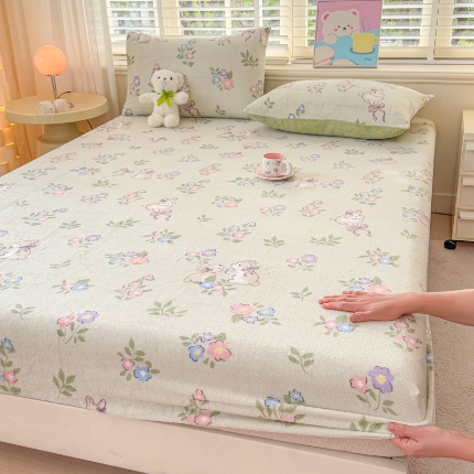 91家纺网 家纺一手货源 找家纺 （总）梦舒阳家纺 2026新品牛奶绒单床笠单被套床笠三件套软fufu牛奶绒单品