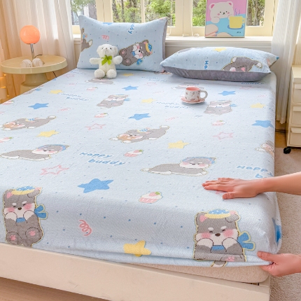 91家纺网 家纺一手货源 找家纺 （总）梦舒阳家纺 2026新品牛奶绒单床笠单被套床笠三件套软fufu牛奶绒单品