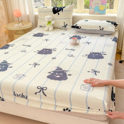 91家纺网 家纺一手货源 找家纺 （总）梦舒阳家纺 2026新品牛奶绒单床笠单被套床笠三件套软fufu牛奶绒单品