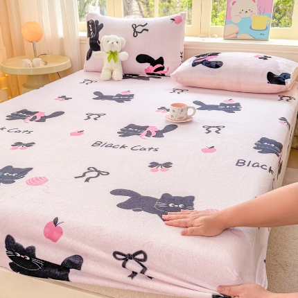 91家纺网 家纺一手货源 找家纺 （总）梦舒阳家纺 2026新品牛奶绒单床笠单被套床笠三件套软fufu牛奶绒单品