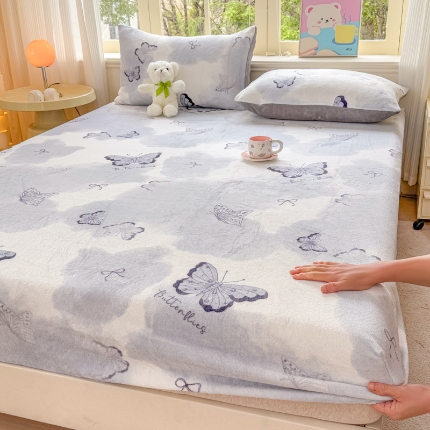 91家纺网 家纺一手货源 找家纺 （总）梦舒阳家纺 2026新品牛奶绒单床笠单被套床笠三件套软fufu牛奶绒单品