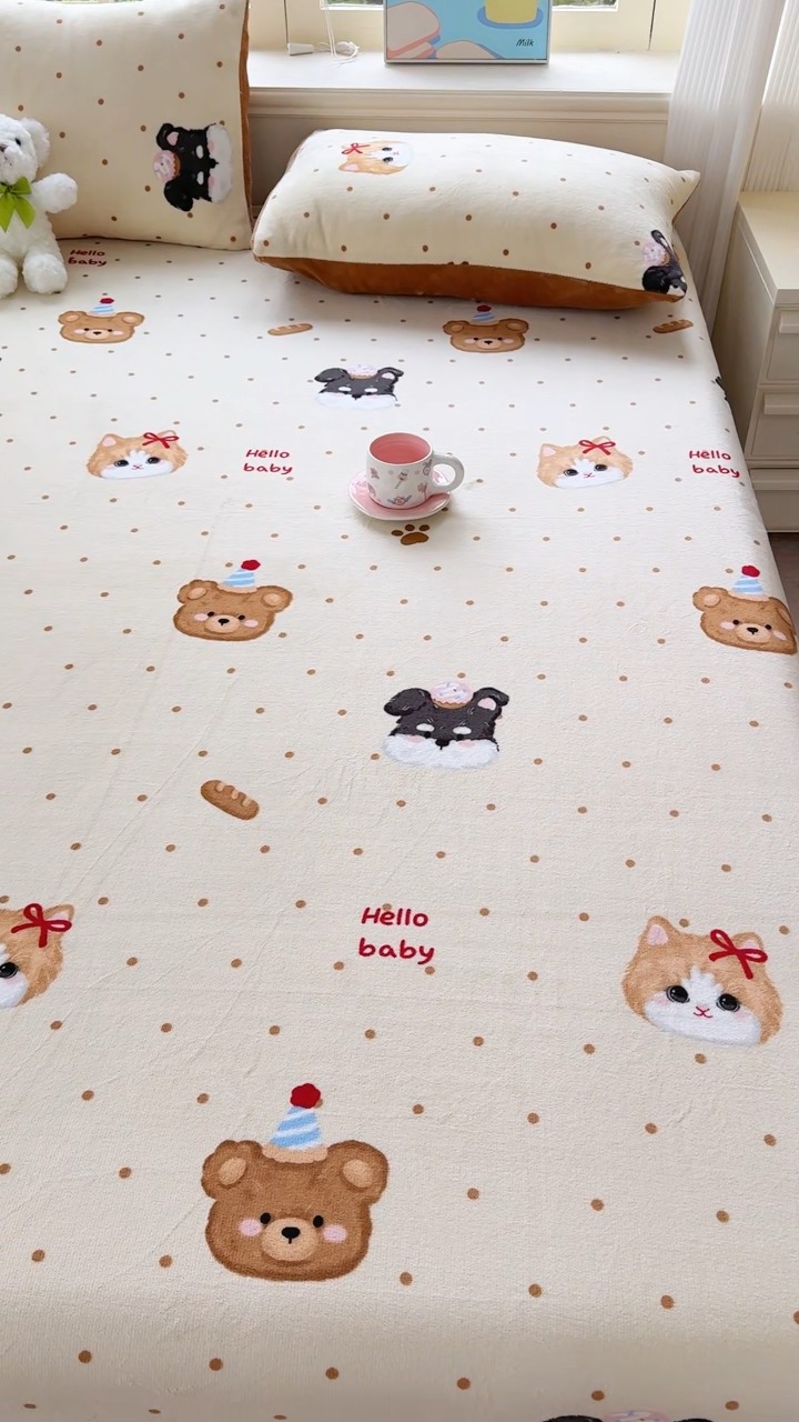 91家纺网 家纺一手货源 找家纺 （总）梦舒阳家纺 2026新品牛奶绒单床笠单被套床笠三件套软fufu牛奶绒单品