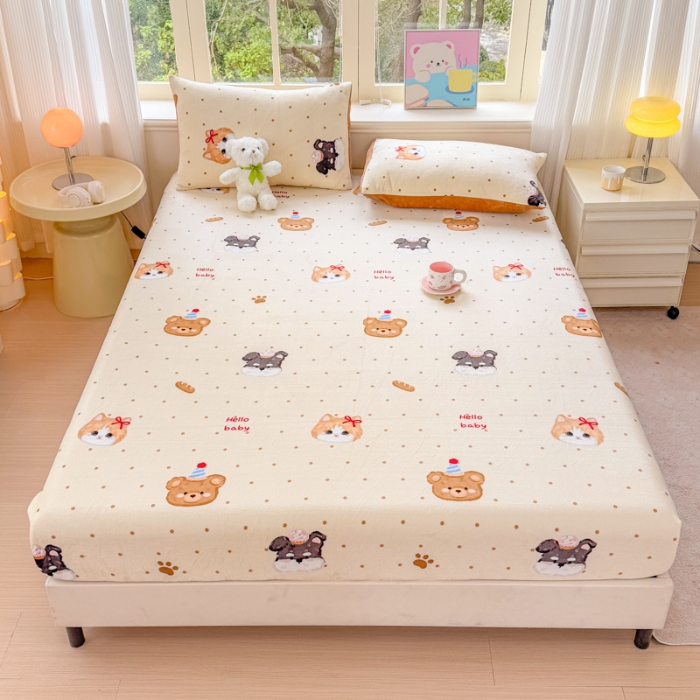 91家纺网 家纺一手货源 找家纺 （总）梦舒阳家纺 2026新品牛奶绒单床笠单被套床笠三件套软fufu牛奶绒单品