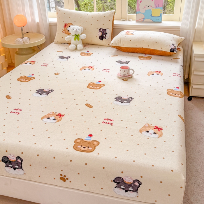 91家纺网 家纺一手货源 找家纺 （总）梦舒阳家纺 2026新品牛奶绒单床笠单被套床笠三件套软fufu牛奶绒单品