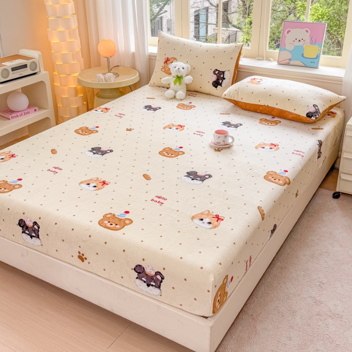 91家纺网 家纺一手货源 找家纺 （总）梦舒阳家纺 2026新品牛奶绒单床笠单被套床笠三件套软fufu牛奶绒单品