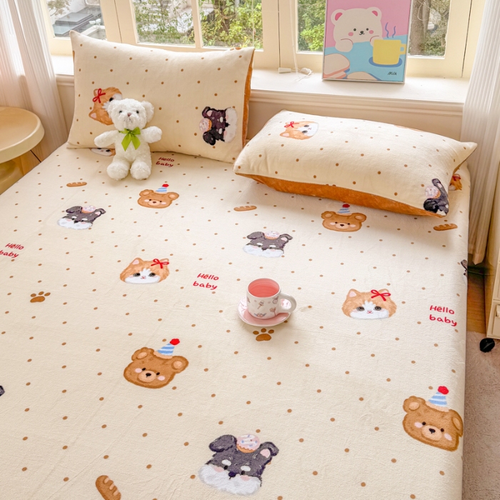 91家纺网 家纺一手货源 找家纺 （总）梦舒阳家纺 2026新品牛奶绒单床笠单被套床笠三件套软fufu牛奶绒单品