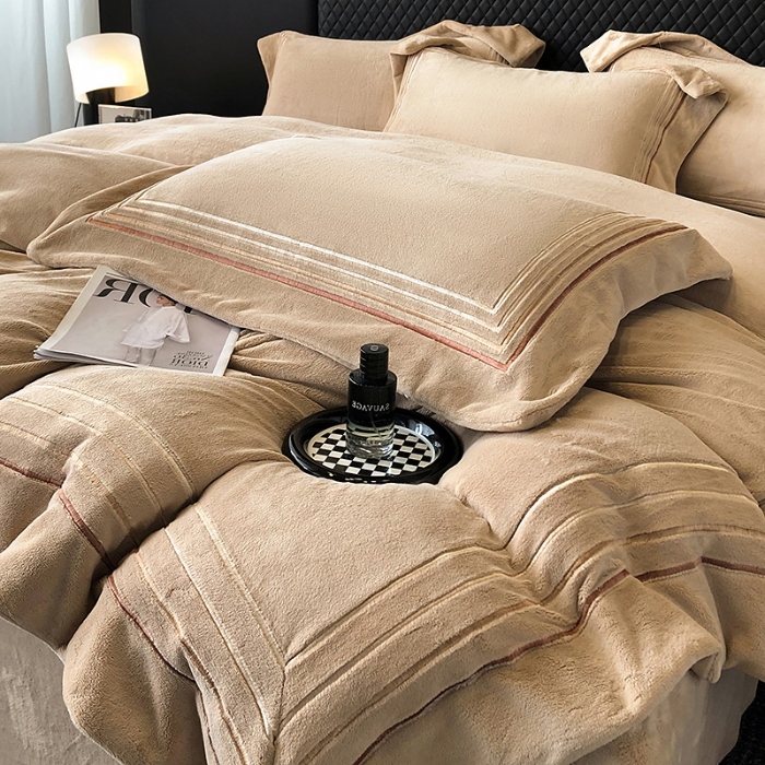 91家纺网 家纺一手货源 找家纺 （总）星蕴家纺 2025新款全消光牛奶绒四件套-马德里