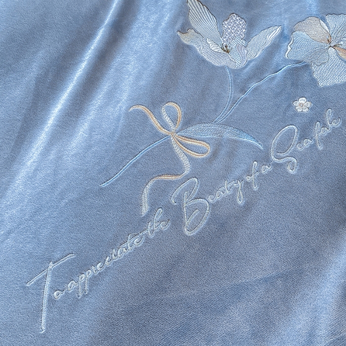 91家纺网 家纺一手货源 找家纺 （总）宝宝绒婴儿绒四件套刺绣纯色四件套床单床笠牛奶绒四件套