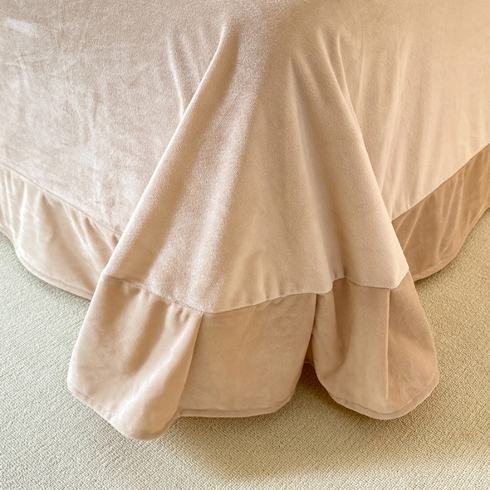 91家纺网 家纺一手货源 找家纺 （总）宝宝绒婴儿绒四件套刺绣纯色四件套床单床笠牛奶绒四件套