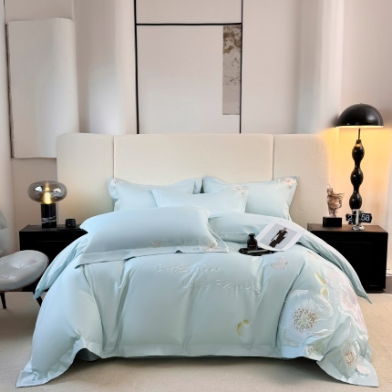 91家纺网 家纺一手货源 找家纺 （总）2025新款全棉纯棉长绒棉刺绣轻奢四件套系列-罗马