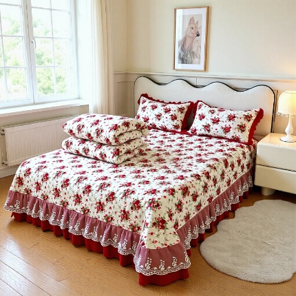 91家纺网 家纺一手货源 找家纺 （总）浩浩家纺 2025新款牛奶绒床盖四件套床上绒四件套