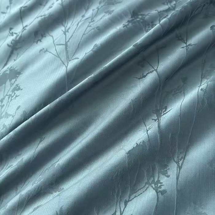 91家纺网 家纺一手货源 找家纺 梦丝语家纺色织提花50双股100支长绒棉圆角双贴边高端四件套量大从优