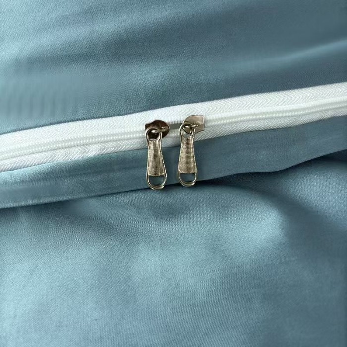 91家纺网 家纺一手货源 找家纺 梦丝语家纺色织提花50双股100支长绒棉圆角双贴边高端四件套量大从优