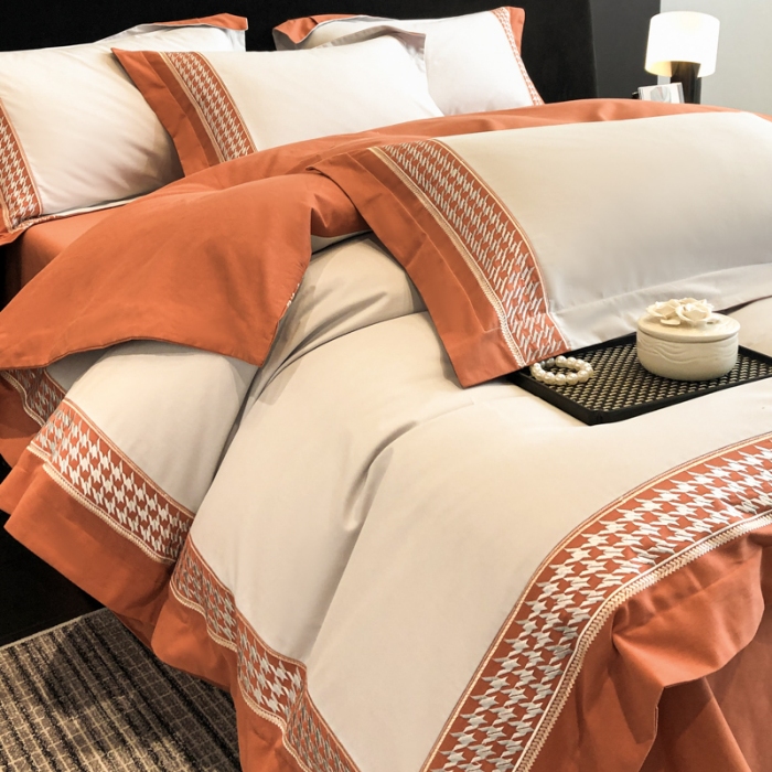 91家纺网 家纺一手货源 找家纺 （总）（可开发票）高档礼盒装超柔超细旦50S长绒棉磨毛刺绣四件套全棉100%纯棉秋冬加厚床品