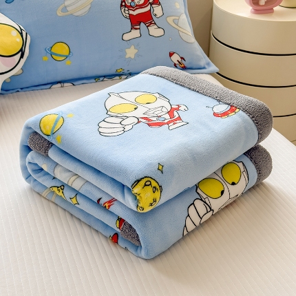 91家纺网 家纺一手货源 找家纺 （总）2025儿童毛毯双层加厚冬季北极绒小被子幼儿园午睡宝宝婴儿珊瑚绒学生毯子