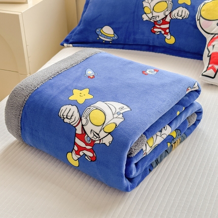 91家纺网 家纺一手货源 找家纺 （总）2025儿童毛毯双层加厚冬季北极绒小被子幼儿园午睡宝宝婴儿珊瑚绒学生毯子