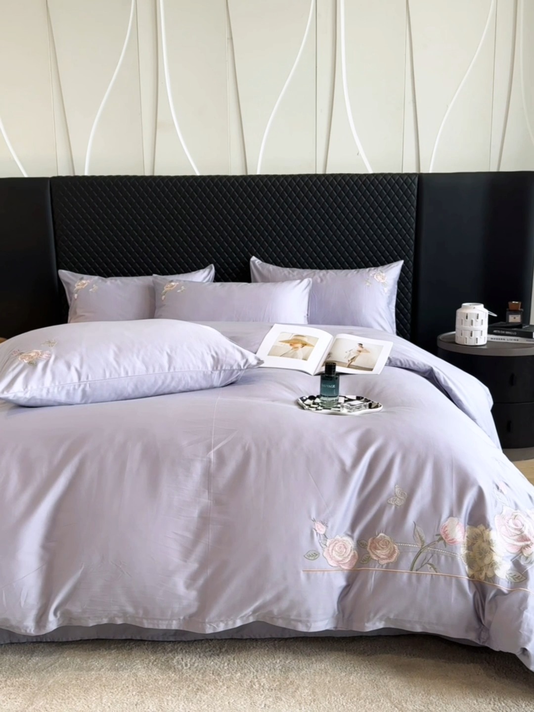 91家纺网 家纺一手货源 找家纺 （总）2025新款全棉纯棉长绒棉刺绣绣花四件套-庄园