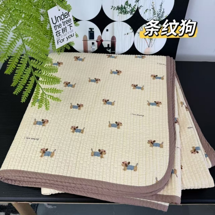 91家纺网 家纺一手货源 找家纺 （总）A类双面全棉床盖 200*220±5CM可机洗双面纯棉绗缝夹棉床单防滑垫