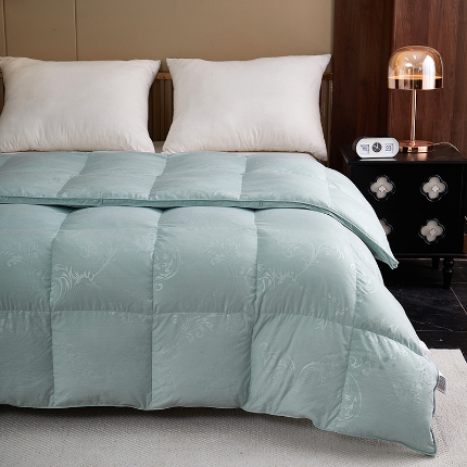 91家纺网 家纺一手货源 找家纺 （总）抗日家纺 新款羽绒被壳 双层磨毛提花羽绒被 凤尾