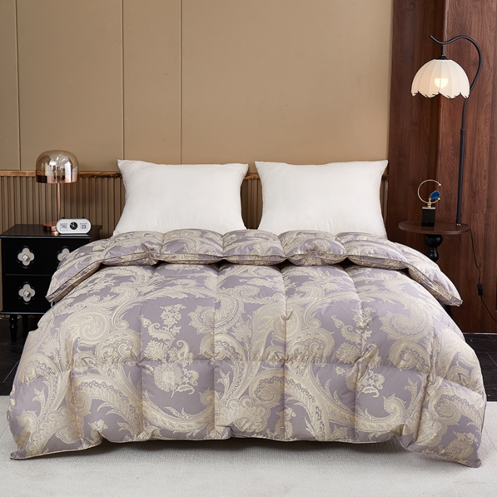 91家纺网 家纺一手货源 找家纺 抗日家纺新品自充羽绒被壳 高精密银丝单层立体高端羽绒被 奥菲亚 奥菲亚 紫晶色