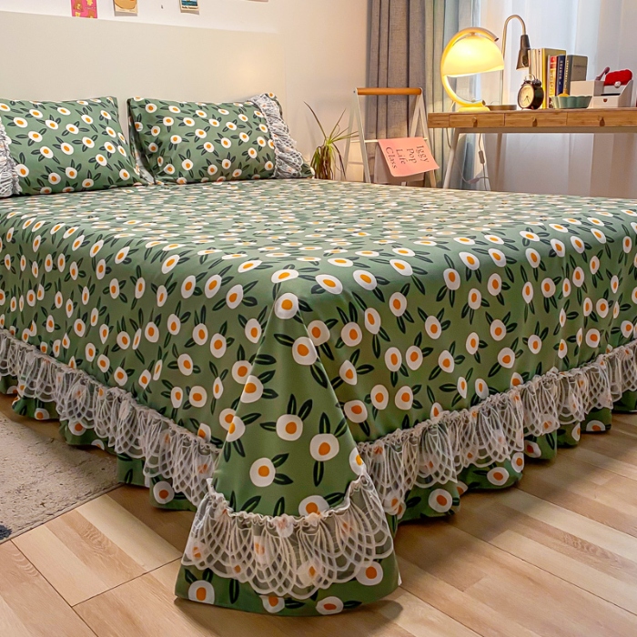 91家纺网 家纺一手货源 找家纺 （总）乐朵家居 2026春夏新品 爱薇朵 韩式 花边床单 