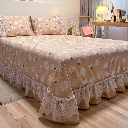 91家纺网 家纺一手货源 找家纺 （总）乐朵家居 2026春夏新品 爱薇朵 韩式 花边床单 