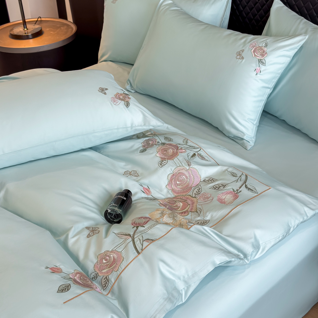 91家纺网 家纺一手货源 找家纺 （总）2025新款全棉纯棉长绒棉刺绣绣花四件套-庄园