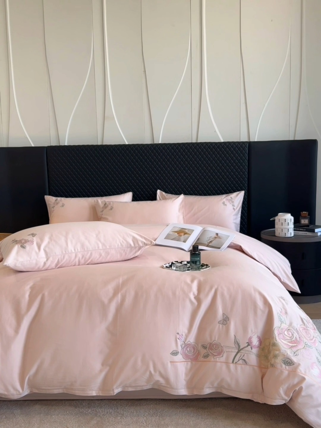 91家纺网 家纺一手货源 找家纺 （总）2025新款全棉纯棉长绒棉刺绣绣花四件套-庄园