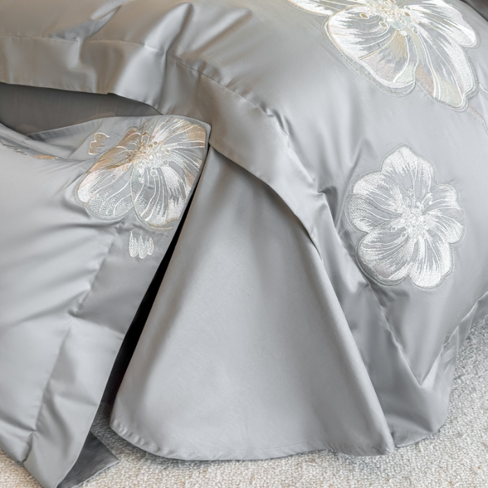 91家纺网 家纺一手货源 找家纺 （总）2025新款A类长绒棉新疆全棉纯棉刺绣宽边四件套-花千骨