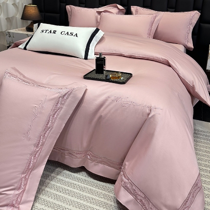 91家纺网 家纺一手货源 找家纺 （总）星蕴家纺 2025新款100s贡缎长绒棉四件套-路易