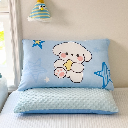 91家纺网 家纺一手货源 找家纺 （总）云恋 2025卡通全棉儿童豆豆枕午睡枕学生枕头幼儿园枕头小孩男孩女孩枕芯加枕套可拆卸