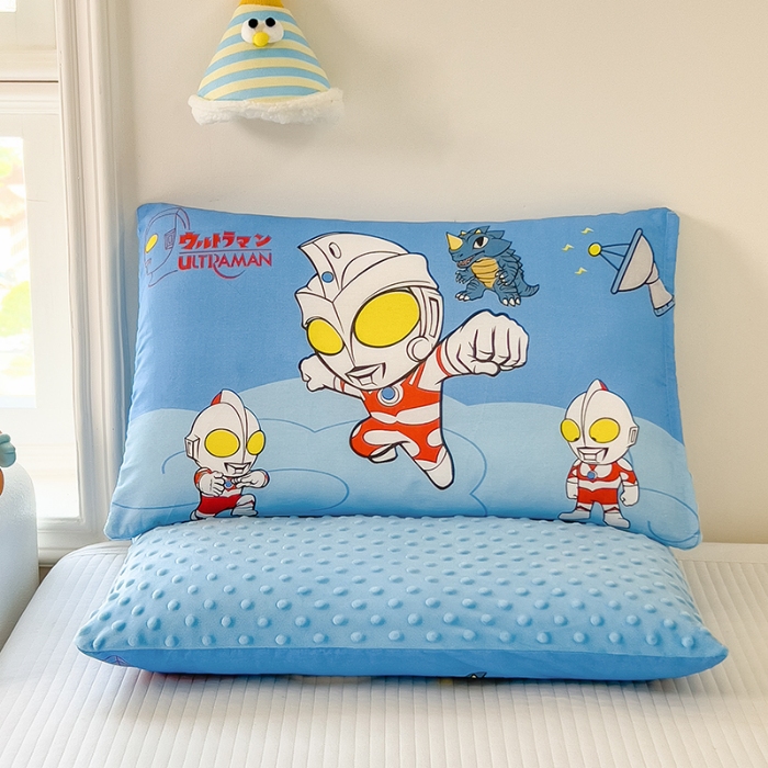 91家纺网 家纺一手货源 找家纺 （总）云恋 2025卡通全棉儿童豆豆枕午睡枕学生枕头幼儿园枕头小孩男孩女孩枕芯加枕套可拆卸