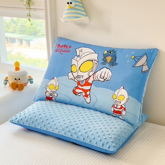 91家纺网 家纺一手货源 找家纺 （总）云恋 2025卡通全棉儿童豆豆枕午睡枕学生枕头幼儿园枕头小孩男孩女孩枕芯加枕套可拆卸