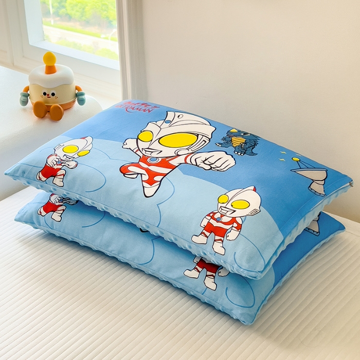 91家纺网 家纺一手货源 找家纺 （总）云恋 2025卡通全棉儿童豆豆枕午睡枕学生枕头幼儿园枕头小孩男孩女孩枕芯加枕套可拆卸