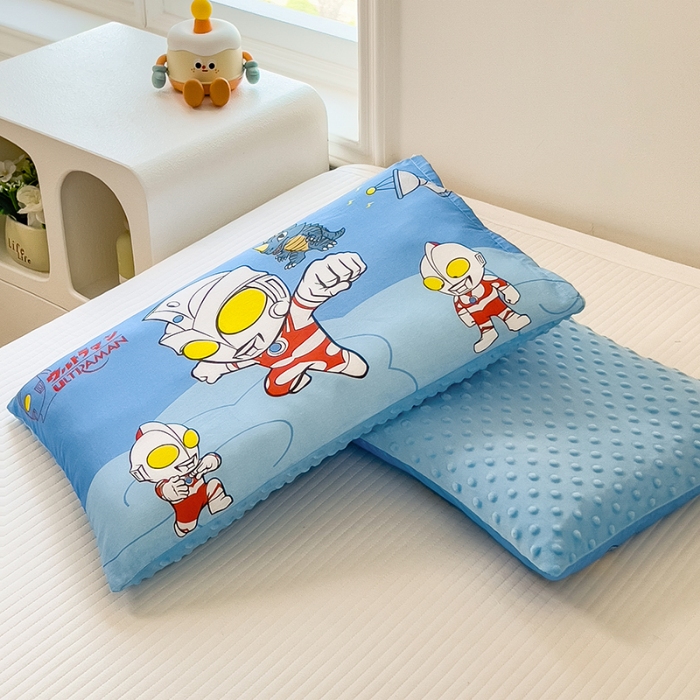 91家纺网 家纺一手货源 找家纺 （总）云恋 2025卡通全棉儿童豆豆枕午睡枕学生枕头幼儿园枕头小孩男孩女孩枕芯加枕套可拆卸