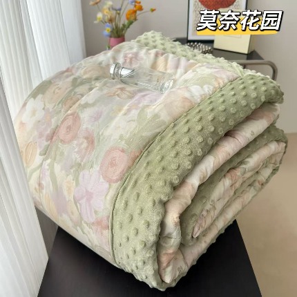 91家纺网 家纺一手货源 找家纺 纯棉单人豆豆被1.5×2米（4斤左右）单人被大豆被子冬被