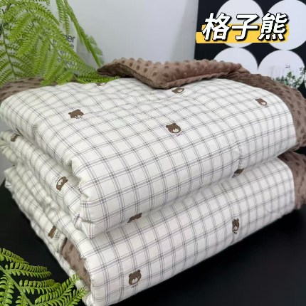 91家纺网 家纺一手货源 找家纺 纯棉单人豆豆被1.5×2米（4斤左右）单人被大豆被子冬被