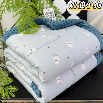 91家纺网 家纺一手货源 找家纺 纯棉单人豆豆被1.5×2米（4斤左右）单人被大豆被子冬被