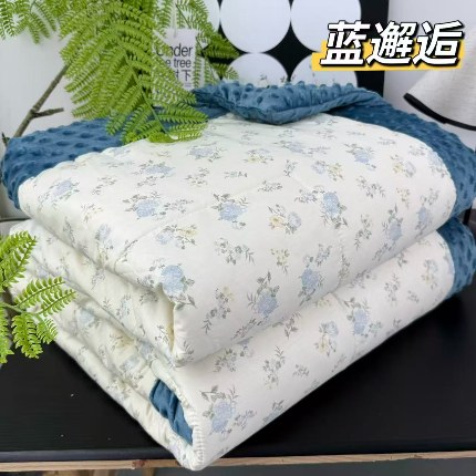 91家纺网 家纺一手货源 找家纺 纯棉单人豆豆被1.5×2米（4斤左右）单人被大豆被子冬被