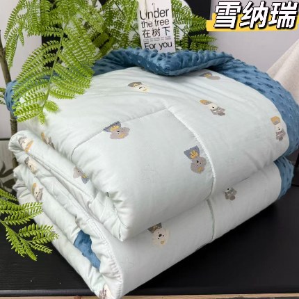 91家纺网 家纺一手货源 找家纺 纯棉单人豆豆被1.5×2米（4斤左右）单人被大豆被子冬被