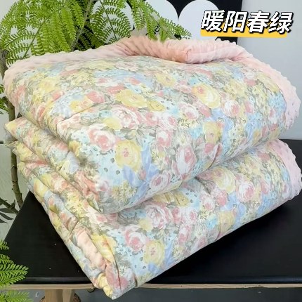 91家纺网 家纺一手货源 找家纺 纯棉单人豆豆被1.5×2米（4斤左右）单人被大豆被子冬被