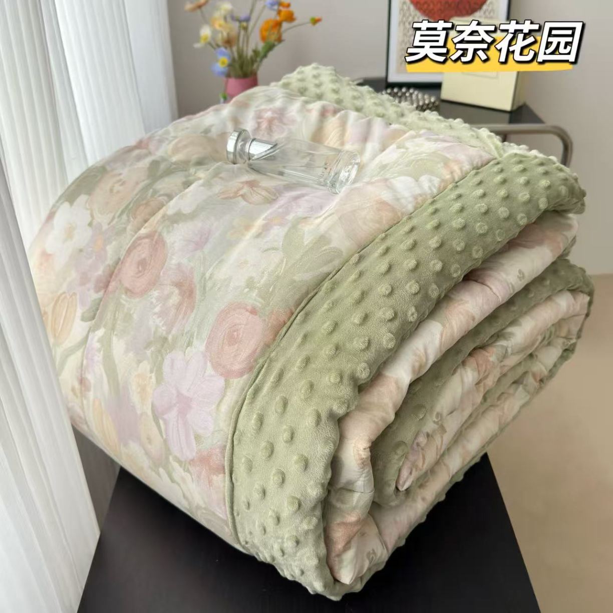 91家纺网 家纺一手货源 找家纺 纯棉单人豆豆被1.5×2米（4斤左右）单人被大豆被子冬被